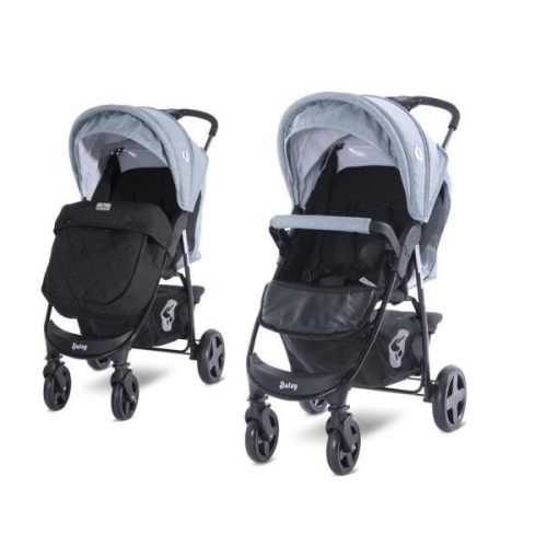 Lorelli Daisy BASIC sport babakocsi + lábzsák - Black&Silver Blue 