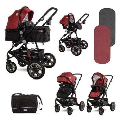Lorelli Lora SET babakocsi mózessé alakítható sport résszel - Red Elephants 