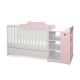 Lorelli Multi kombi ágy 190x72 - White Orchid Pink