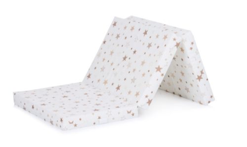 Chipolino Összehajtható matrac, white/beige stars, 60x120 cm