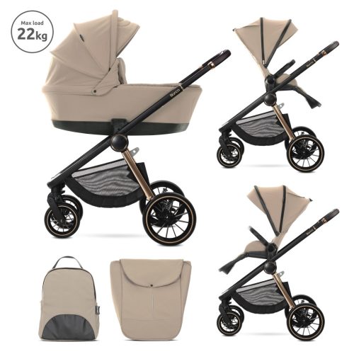 Lorelli Bianca 2az1-ben újszülött babakocsi - Beige