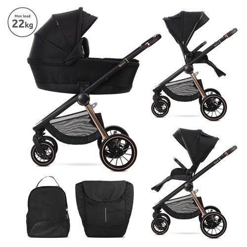 Lorelli Bianca multifunkciós babakocsi + adapter - Black