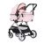 Chipolino Vista babakocsi mózessé alakítható sportrésszel - Pink Marshmallow