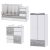 Lorelli Maxi Plus kombi ágy 70x160 + Cupboard pelenkázó komód + Exclusive szekrény - White & Ar