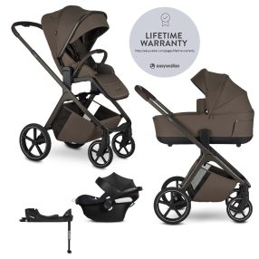   EASYWALKER Kombinált babakocsi Zoey Chestnut Brown + CYBEX Aton B2 i-Size + bázis