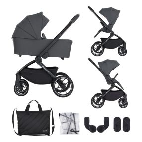   Petite&Mars Kombinált babakocsi SCOUT 2in1 - Anthracite Moon