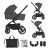 Petite&Mars Kombinált babakocsi SCOUT 2in1 - Anthracite Moon
