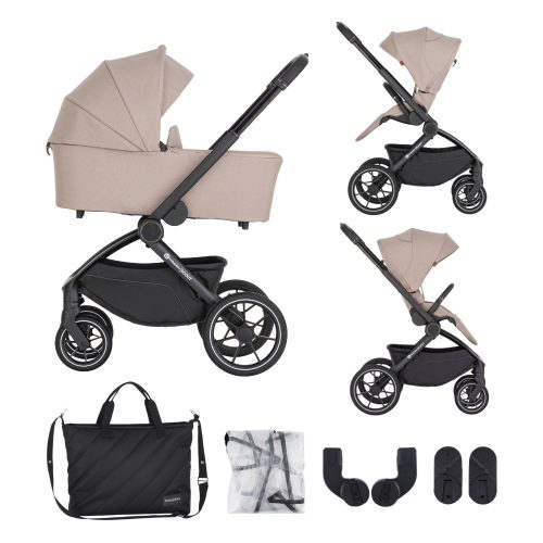 Petite&Mars Kombinált babakocsi SCOUT 2in1 - Cappuccino Cream